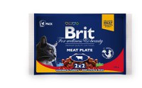 BRIT Premium Multipack Meat Plate, 2 arome, pachet mixt, plic hrană umedă pisici, (în sos), 100g x 4 - 1