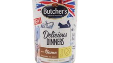 BUTCHER'S Delicious Dinners, Vânat, conservă hrană umedă fără cereale pisici, (în aspic), 400g