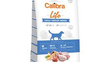 Calibra Dog Life Adult Medium Breed cu Pui, 12kg+2kg GRATUIT