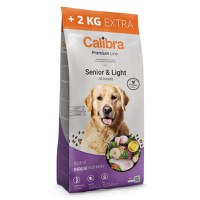 CALIBRA Premium Line Senior & Light, Pui, hrană uscată câini senior CALIBRA Premium Line Senior & Light, XS-XL, Pui, hrană uscată câini senior, obezitate, pachet economic, 14kg - 1