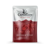 CANAGAN, Pui și Curcan, plic hrană umedă fără cereale pisici, (în supă), 85g - 1