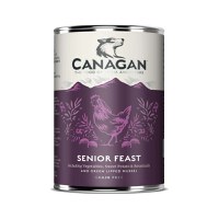 CANAGAN Senior Feast, XS-XL, Pui, conservă hrană umedă fără cereale câini senior, (în supă), 400g - 1