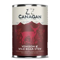 CANAGAN Venison&Wild Boar Stew, XS-XL, Vânat și Mistreț, conservă hrană umedă fără cereale câini junior & adult, (în supă), 400g - 1