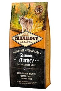 CARNILOVE Adult L-XL, Somon și Curcan, hrană uscată fără cereale câini, 12kg - 1