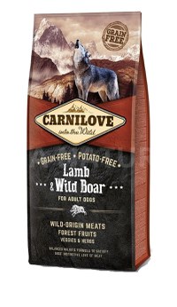 CARNILOVE Adult S-XL, Miel și Mistreț, hrană uscată fără cereale câini, 12kg - 1