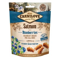 CARNILOVE Crunchy Snack, Somon cu Afine, recompense funcționale fără cereale câini, suport neurologic, 200g - 1