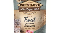 CARNILOVE, File Păstrăv cu Echinacea, hrană umedă fără cereale pisici, (în sos) CARNILOVE, File Păstrăv cu Echinacea, plic hrană umedă fără cereale pisici, (în sos), 85g