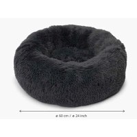 CATIT Cama Fluffy, coș rotund pentru pisici, Gri, ⌀ 60 cm CATIT Cama Fluffy, coș rotund pentru pisici, Gri, ⌀ 60 cm - 3