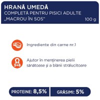 CLUB 4 PAWS Premium, Macrou, hrană umedă pisici, (în sos) CLUB 4 PAWS Premium, Macrou, plic hrană umedă pisici, (în sos), 100g - 5