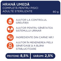 CLUB 4 PAWS Premium Sterilised, Iepure, plic hrană umedă pisici sterilizate, (în aspic), 80g - 5