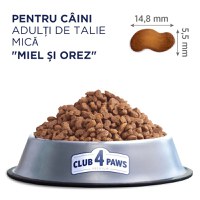 CLUB 4 PAWS Premium, XS-S, Miel și Orez, hrană uscată câini, alergii, 900g - 6