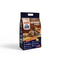 CLUB 4 PETS, Lămâie, așternut igienic pisici, peleți, tofu, aglomerant, ecologic, biodegradabil, 12l - 1