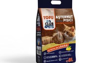 CLUB 4 PETS, Lămâie, așternut igienic pisici, peleți, tofu, aglomerant, ecologic, biodegradabil, 8l