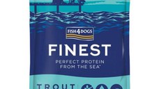 FISH4DOGS Finest, XS-XL, Păstrăv, plic hrană umedă fără cereale câini, (pate), 100g