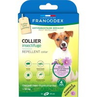 FRANCODEX, deparazitare externă naturală câini, zgardă repelentă FRANCODEX, deparazitare externă naturală câini junior & adult, XS-S(<10kg), zgardă repelentă, 35 cm, gri, 1buc - 1