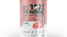 FRESH FARM Goulash, XS-XL, Porc, conservă hrană umedă fără cereale câini, (în supă), 400g