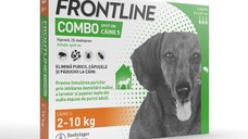 Frontline Combo, soluție spot-on antiparazitara, caini FRONTLINE Combo, spot-on, soluție antiparazitară, câini 2-10kg, 3 pipete