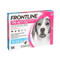 Frontline Tri-Act, solutie spot-on antiparazitară, câini FRONTLINE Tri-Act, spot-on, soluție antiparazitară, câini 10-20kg, 3 pipete - 1