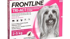 Frontline Tri-Act, solutie spot-on antiparazitară, câini FRONTLINE Tri-Act, spot-on, soluție antiparazitară, câini 2-5kg, 3 pipete