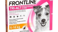 Frontline Tri-Act, solutie spot-on antiparazitară, câini FRONTLINE Tri-Act, spot-on, soluție antiparazitară, câini 5-10kg, 3 pipete