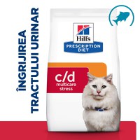 HILL'S Prescription Diet c/d Multicare Stress, Pește oceanic, dietă veterinară pisici, hrană uscată, sistem urinar, sistem nervos, 8kg - 6