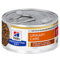 HILL'S Prescription Diet c/d Multicare Stress, Pui cu Legume, dietă veterinară pisici, conservă hrană umedă, sistem urinar, (în sos), 82g - 1