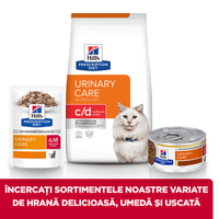 HILL'S Prescription Diet c/d Multicare Stress, Pui cu Legume, dietă veterinară pisici, conservă hrană umedă, sistem urinar, (în sos), 82g - 4