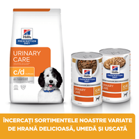 HILL'S Prescription Diet c/d, Pui, dietă veterinară câini, conservă hrană umedă, sistem urinar, 370g - 4