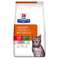 HILL'S Prescription Diet c/d Stress + Metabolic, Pui, dietă veterinară pisici, hrană uscată, sistem urinar,sistem nervos, metabolism, 3kg - 4