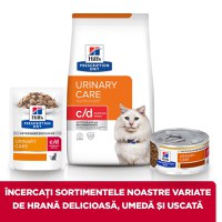 HILL'S Prescription Diet c/d Urinary Multicare Stress, Pui, dietă veterinară pisici, hrană uscată, afecțiuni urinare HILL'S Prescription Diet c/d Multicare Stress, Pui, dietă veterinară pisici, hrană uscată, sistem urinar, sistem nervos, 1.5kg - 5