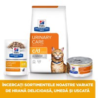 HILL'S Prescription Diet c/d Urinary, Pui cu Legume, dietă veterinară pisici, conservă hrană umedă, afecțiuni urinare HILL'S Prescription Diet c/d Urinary Care, Pui, dietă veterinară pisici, conservă hrană umedă, sistem urinar, (în sos), 156g - 8