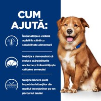 HILL'S Prescription Diet Derm Complete, dietă veterinară câini, conservă hrană umedă, piele & blana, (în sos), 370g - 8