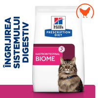 HILL'S Prescription Diet Gastrointestinal Biome, Pui, dietă veterinară pisici, hrană uscată, afecțiuni digestive HILL'S Prescription Diet Gastrointestinal Biome, Pui, dietă veterinară hrană uscată pisici sistem digestiv & probiotice, 300g - 3