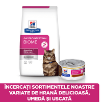 HILL'S Prescription Diet Gastrointestinal Biome, Pui, dietă veterinară pisici, hrană uscată, afecțiuni digestive HILL'S Prescription Diet Gastrointestinal Biome, Pui, dietă veterinară hrană uscată pisici sistem digestiv & probiotice, 300g - 9