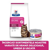 HILL'S Prescription Diet Gastrointestinal Biome, Pui, dietă veterinară pisici, hrană uscată, afecțiuni digestive HILL'S Prescription Diet Gastrointestinal Biome, Pui, dietă veterinară pisici, hrană uscată, sistem digestiv, 1.5kg - 5