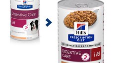 HILL'S Prescription Diet i/d Digestive Care, Curcan, dietă veterinară câini, conservă hrană umedă, sistem digestiv, (în sos), 360g