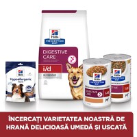 HILL'S Prescription Diet i/d Digestive Care, Pui cu Legume, dietă veterinară câini, conservă hrană umedă, sensibilități digestive HILL'S Prescription Diet i/d Digestive Care, Pui cu Legume, dietă veterinară câini, conservă hrană umedă, sistem digestiv, ( - 10