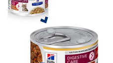 HILL'S Prescription Diet i/d Sensitive Digestive Care, Pui cu Legume, dietă veterinară pisici, conservă hrană umedă, sistem digestiv, 82g