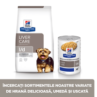 HILL'S Prescription Diet l/d, dietă veterinară câini, conservă hrană umedă, afecțiuni hepatice, 370g - 7