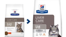 HILL'S Prescription Diet l/d Liver Care, Pui, dietă veterinară pisici, hrană uscată, sistem hepatic, 1.5kg