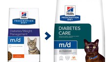 HILL'S Prescription Diet m/d Diabetes Care, Pui, dietă veterinară pisici, hrană uscată, afecțiuni metabolice (diabet) HILL'S Prescription Diet m/d Diabetes Care, Pui, dietă veterinară pisici, hrană uscată, metabolism (diabet), 3kg