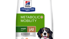 HILL'S Prescription Diet Metabolic + Mobility, Pui, dietă veterinară câini, hrană uscată, afecțiuni metabolice (obezitate) și afecțiuni articulare HILL'S Prescription Diet Metabolic + Mobility, Pui, dietă veterinară câini, hrană uscată, metabolism (obezi