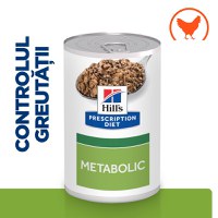 HILL'S Prescription Diet Metabolic, Pui, dietă veterinară câini, conservă hrană umedă, metabolism (obezitate si diabet), (în sos), 370g - 8