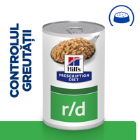 HILL'S Prescription Diet r/d Weight Loss, Pui, dietă veterinară câini, conservă hrană umedă, scădere în greutate, 350g - 3