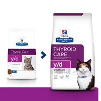 HILL'S Prescription Diet y/d Thyroid Care, dietă veterinară pisici, hrană uscată, afecțiuni tiroidiene HILL'S Prescription Diet y/d Thyroid Care, dietă veterinară pisici, hrană uscată, metabolism ( obezitate si diabet), 1.5kg - 1