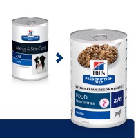 HILL'S Prescription Diet z/d Food Sensitivities, dietă veterinară câini, conservă hrană umedă, piele & blana, sistem digestiv, (în sos), 370g - 1