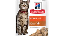 HILL'S Science Plan, Curcan, plic hrană umedă pisici, 85g