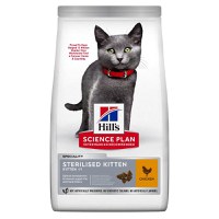 HILL'S Science Plan Kitten Sterilised, Pui, hrană uscată pisici junior sterilizate, 1.5kg - 1