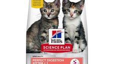 HILL'S Science Plan Perfect Digestion Kitten, hrană uscată pisici junior, sistem digestiv, 1.5kg