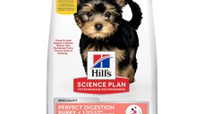 HILL'S Science Plan Perfect Digestion Puppy XS-S, hrană uscată câini junior, sistem digestiv, 3kg